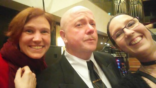 with my friend Marianne and Ronan Harris, Leipzig, 2017